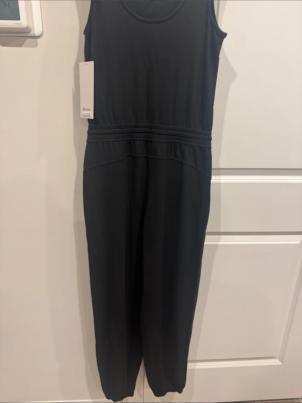 lululemon athletica Black BeCalm Sleeveless Cinch-Waist Jumpsuit Size S